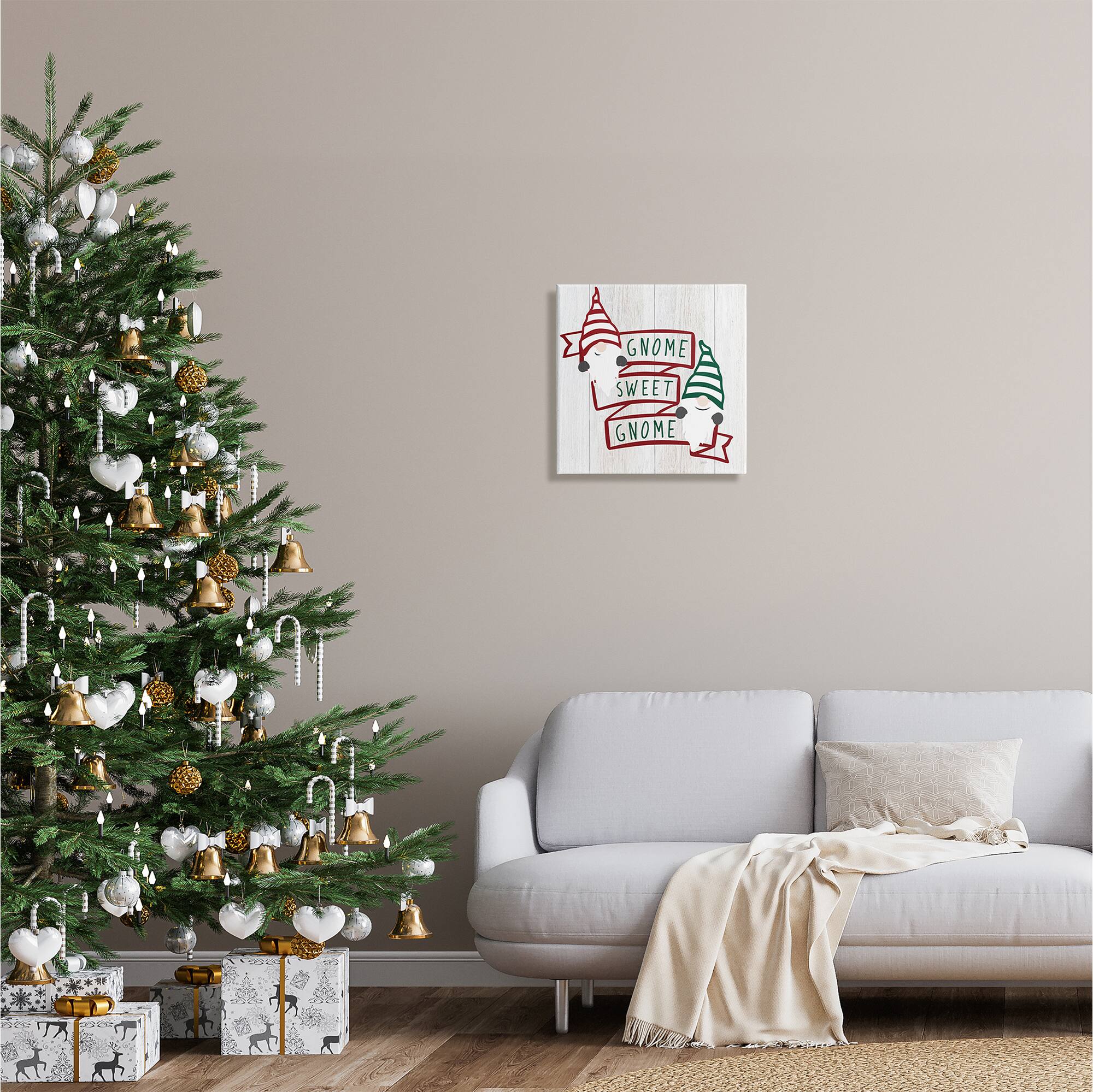Stupell Industries Sweet Gnome Banner Phrase Canvas Wall Art